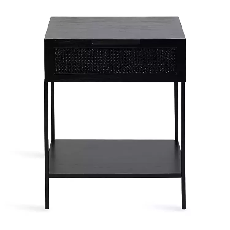 black_cane_drawer_accent_table_4.webp Cane Drawer Accent Table>Kirklands Home Best