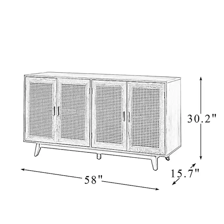black_cane_wood_storage_media_cabinet_9.webp Cane Wood Storage Media Cabinet>Kirklands Home Fashion