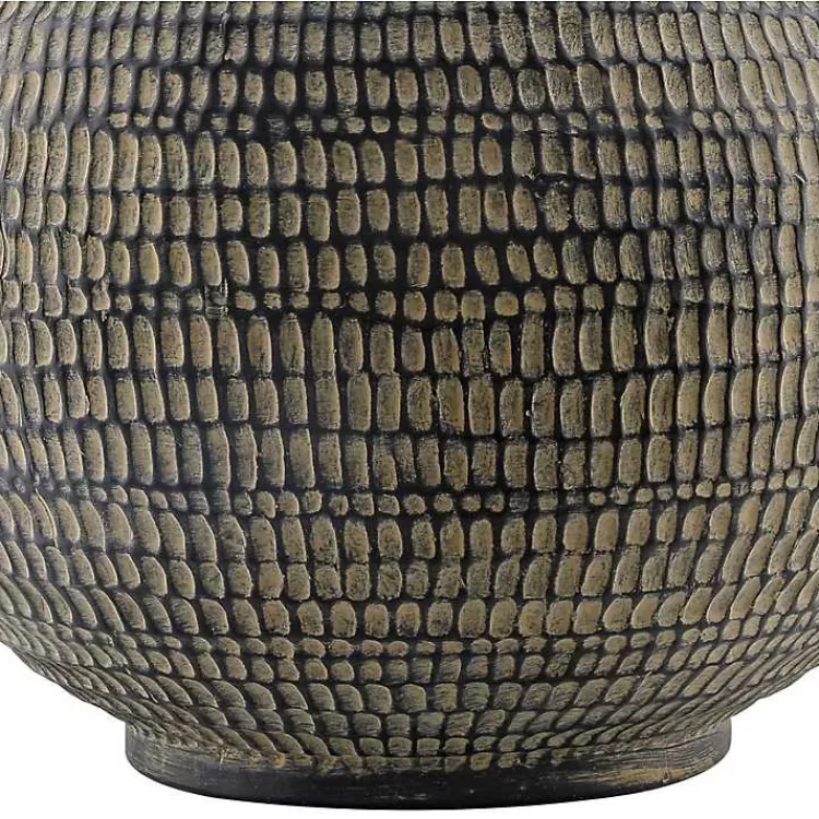 black_ceramic_carved_lyon_table_lamp_3.webp Black Ceramic Carved Lyon Table Lamp>Kirklands Home Outlet