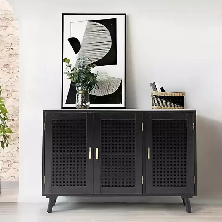 Contemporary Lattice Doors Sideboard>Kirklands Home Best Sale