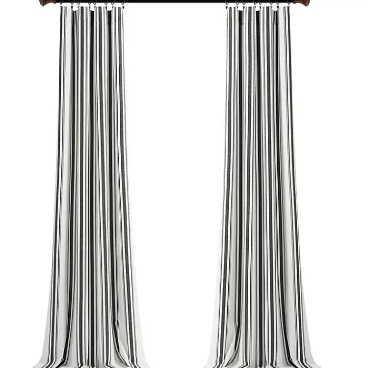 Farmhouse Stripe Curtain Panel Set, 108 in.>Kirklands Home Outlet
