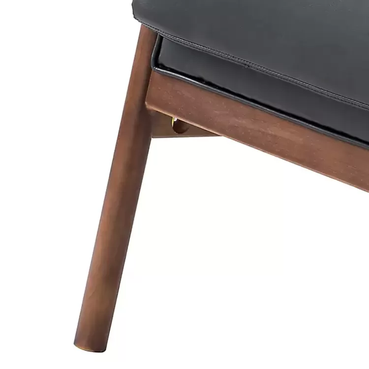black_faux_leather_and_wood_accent_chair_6.webp Faux Leather and Wood Accent Chair>Kirklands Home Online