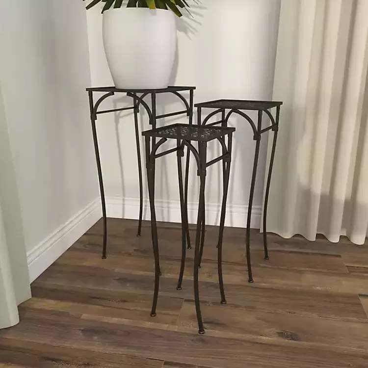 black_garden_pc_plant_stand_set_5.webp Garden 3-pc. Plant Stand Set>Kirklands Home Flash Sale
