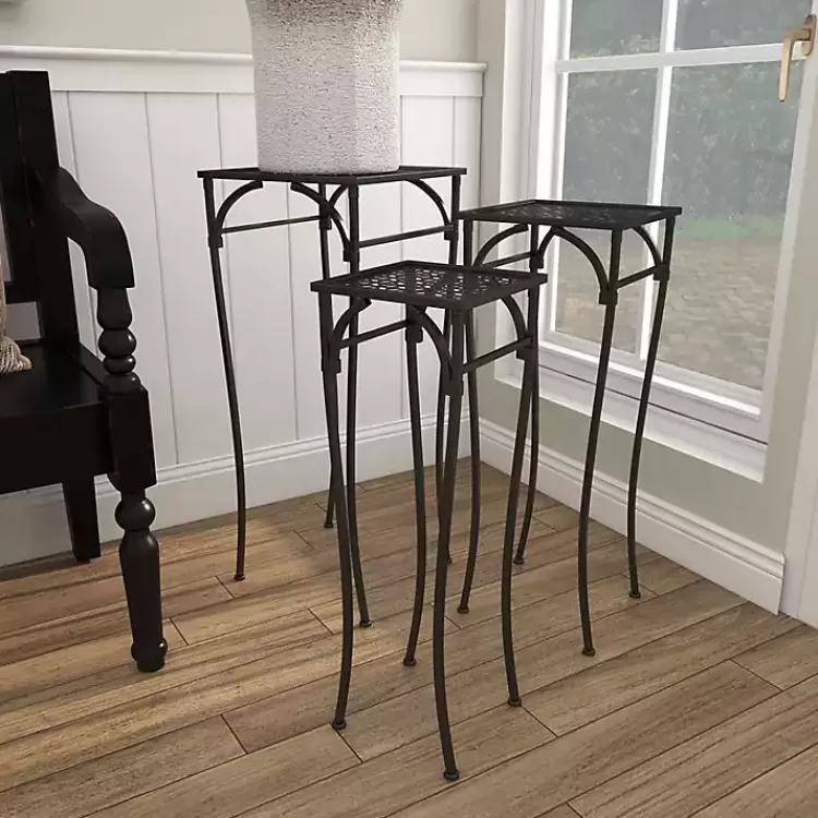 black_garden_pc_plant_stand_set_6.webp Garden 3-pc. Plant Stand Set>Kirklands Home Flash Sale