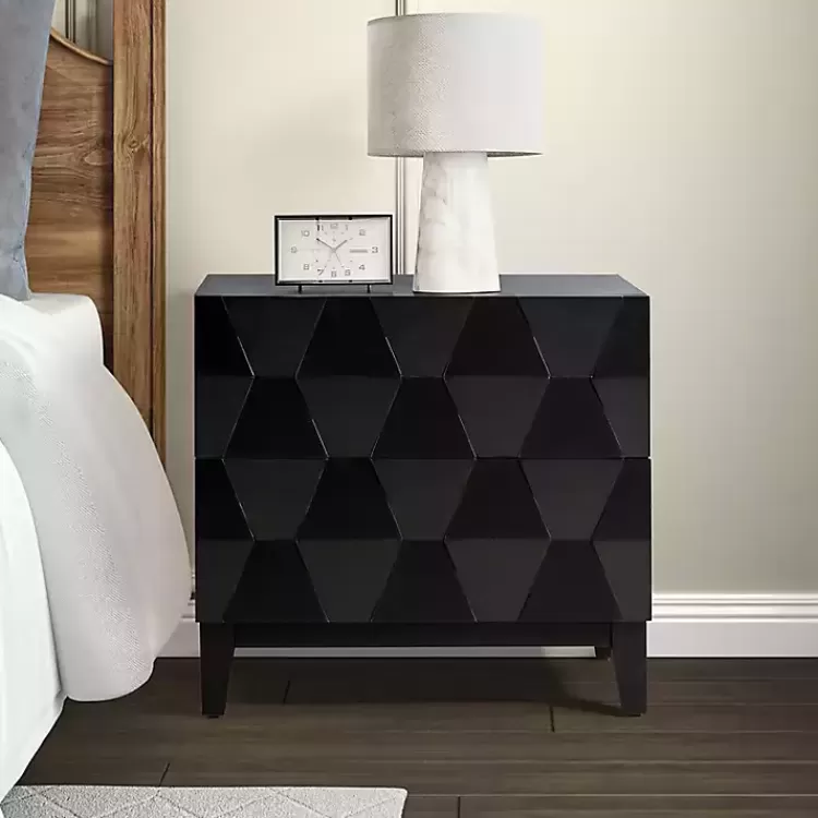 black_geometric_drawer_charging_nightstand_2.webp Geometric 2-Drawer Charging Nightstand>Kirklands Home Cheap