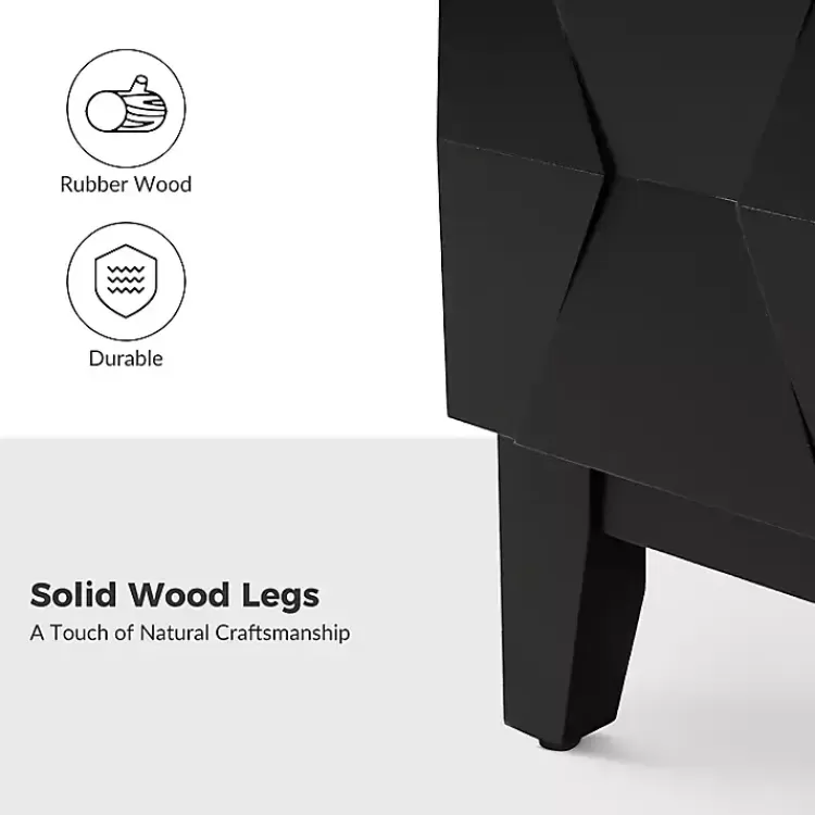 black_geometric_drawer_charging_nightstand_3.webp Geometric 2-Drawer Charging Nightstand>Kirklands Home Cheap