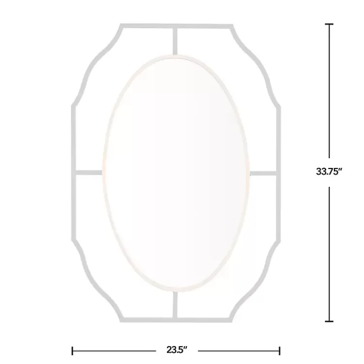 black_gold_scalloped_oval_frame_wall_mirror_3.webp Black Gold Scalloped Oval Frame Wall Mirror>Kirklands Home Cheap