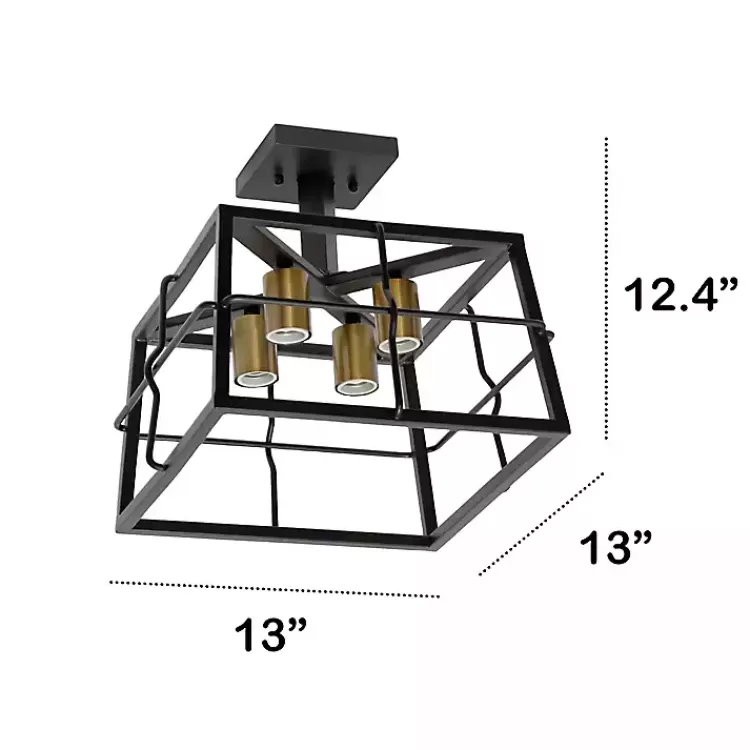black_ironhouse_flush_mount_light_2.webp Ironhouse Flush Mount Light>Kirklands Home Store