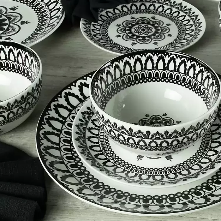 black_lila_patterned_pc_dinnerware_set_3.webp Black Lila Patterned 12-pc. Dinnerware Set>Kirklands Home Sale
