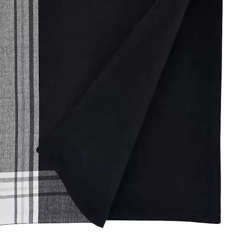 Black Long Stripe Bordered Table Runner, 72 in.>Kirklands Home Shop