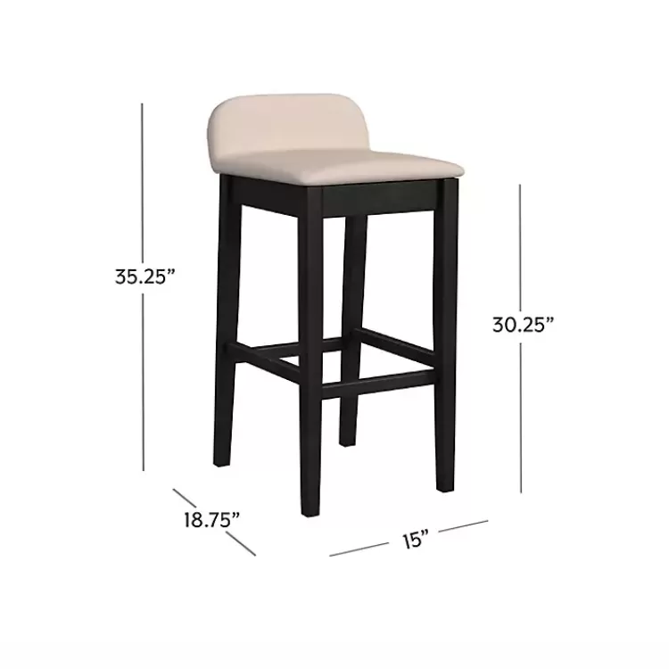 black_lowback_padded_bar_stool_3.webp Black Lowback Padded Bar Stool>Kirklands Home Store