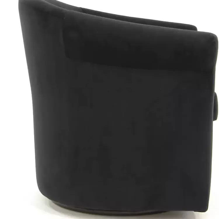 black_marley_swivel_accent_chair_4.webp Marley Swivel Accent Chair>Kirklands Home Best Sale