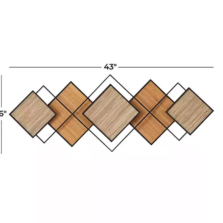 black_metal_and_bamboo_diamond_wall_plaque_4.webp Black Metal and Bamboo Diamond Wall Plaque>Kirklands Home Outlet