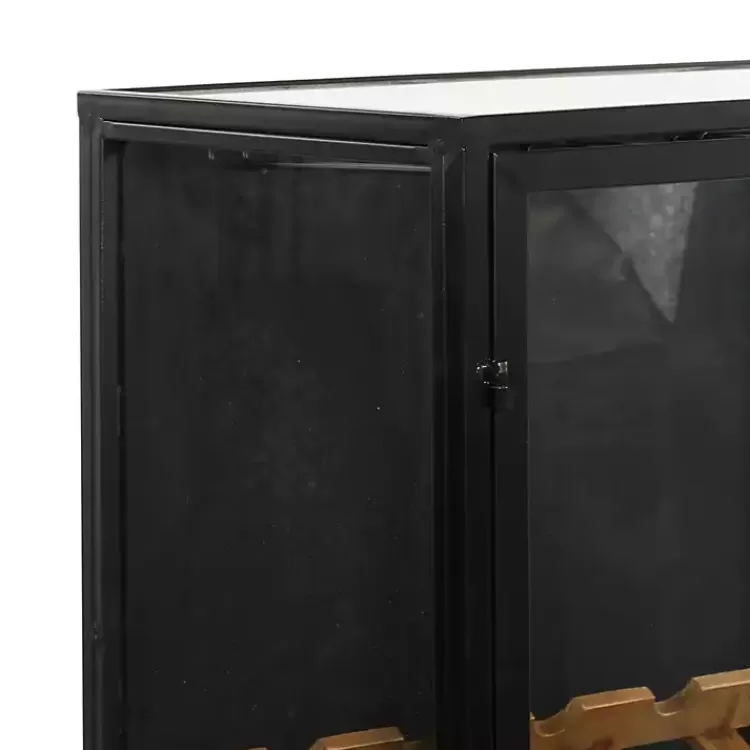 black_metal_and_brown_wood_standing_wine_rack_2.webp Black Metal and Brown Wood Standing Wine Rack>Kirklands Home Fashion