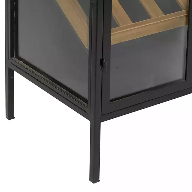 black_metal_and_brown_wood_standing_wine_rack_3.webp Black Metal and Brown Wood Standing Wine Rack>Kirklands Home Fashion