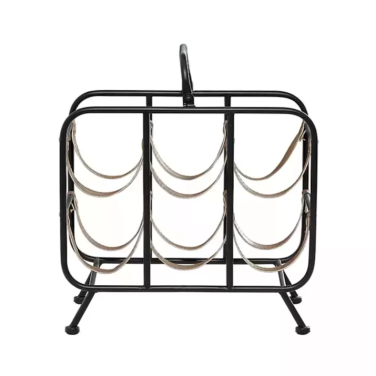 black_metal_and_faux_leather_wine_rack_6.webp Black Metal and Faux Leather Wine Rack>Kirklands Home Sale