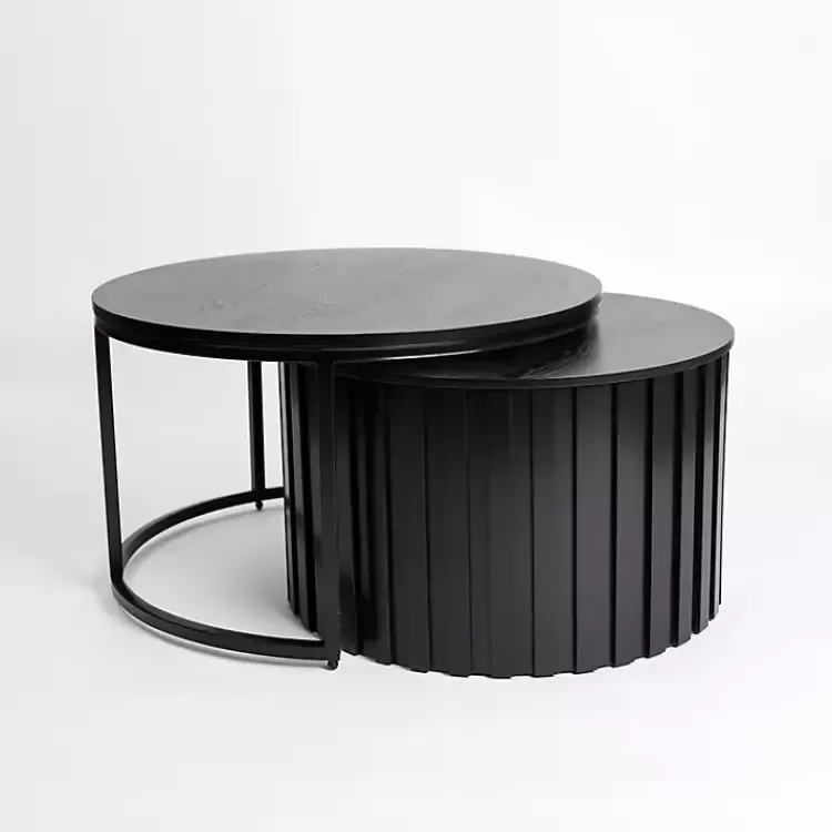 Metal and Wood 2-pc. Storage Nesting Tables>Kirklands Home Best