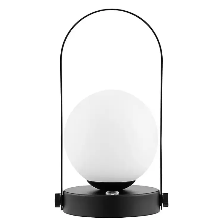 Black Metal Glass Globe Cordless Table Lamp>Kirklands Home Cheap
