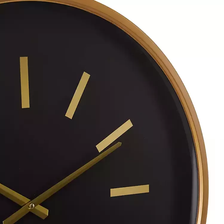 black_metal_modern_thomas_wall_clock_2.webp Black Metal Modern Thomas Wall Clock>Kirklands Home Online