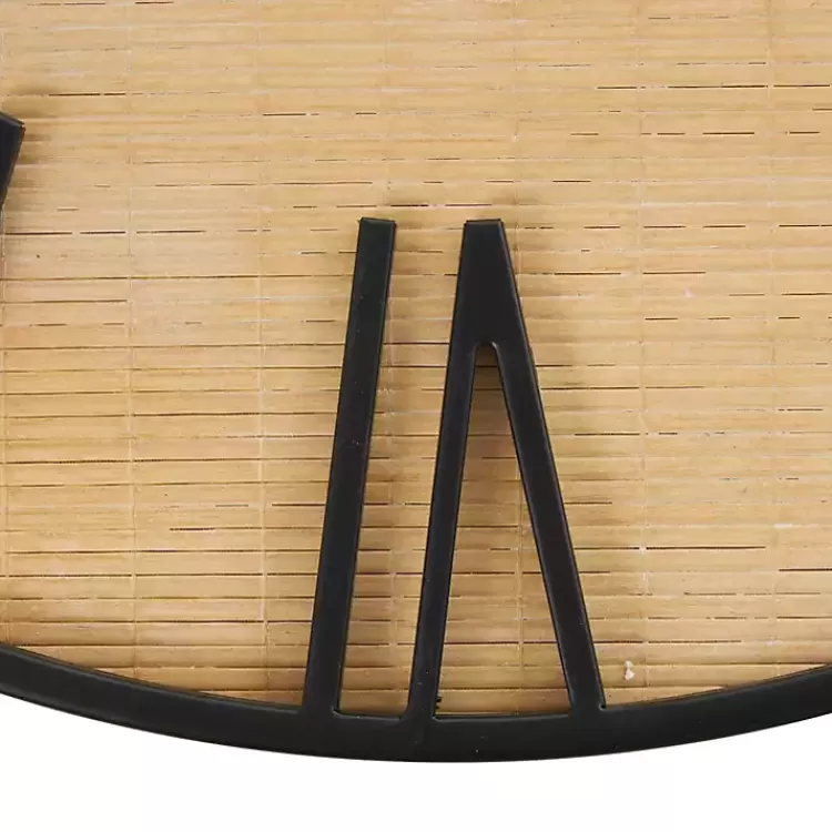 Black Metal Natural Wood Wall Clock>Kirklands Home Sale