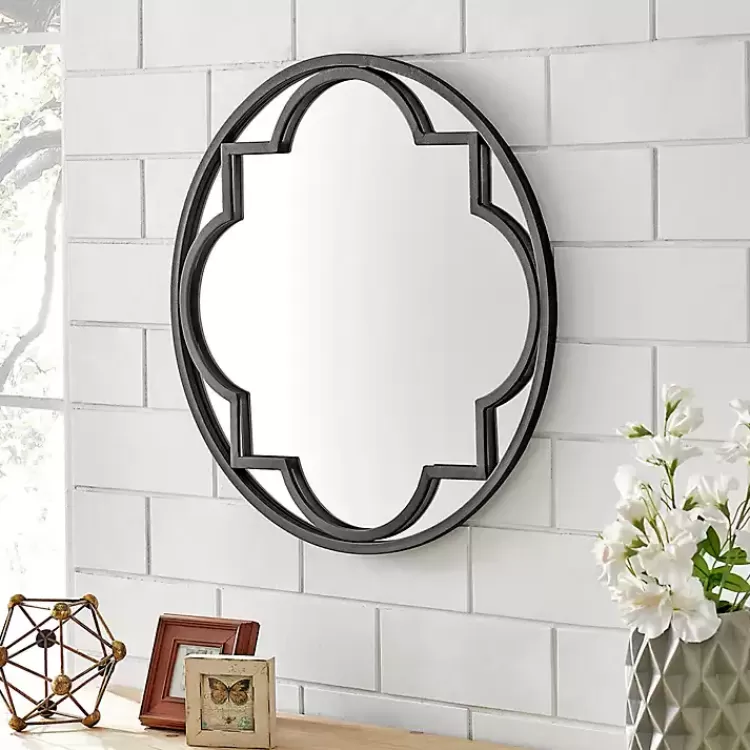 Metal Quatrefoil Round Frame Wall Mirror>Kirklands Home Cheap