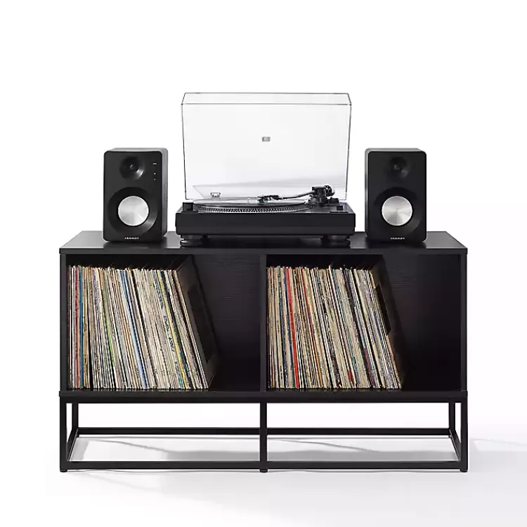Metal Record Storage Media Console>Kirklands Home Clearance