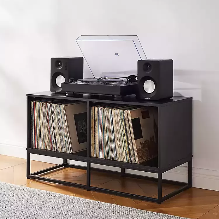 Metal Record Storage Media Console>Kirklands Home Clearance