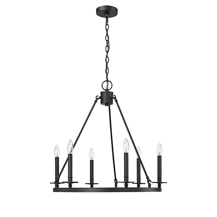 black_metal_round_florence_chandelier_2.webp Metal Round Florence Chandelier>Kirklands Home Best