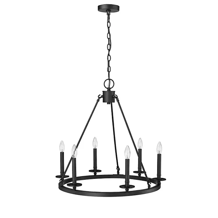 black_metal_round_florence_chandelier_4.webp Metal Round Florence Chandelier>Kirklands Home Best