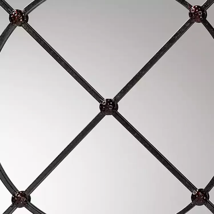 Metal Round Geometric Pane Wall Mirror>Kirklands Home Discount