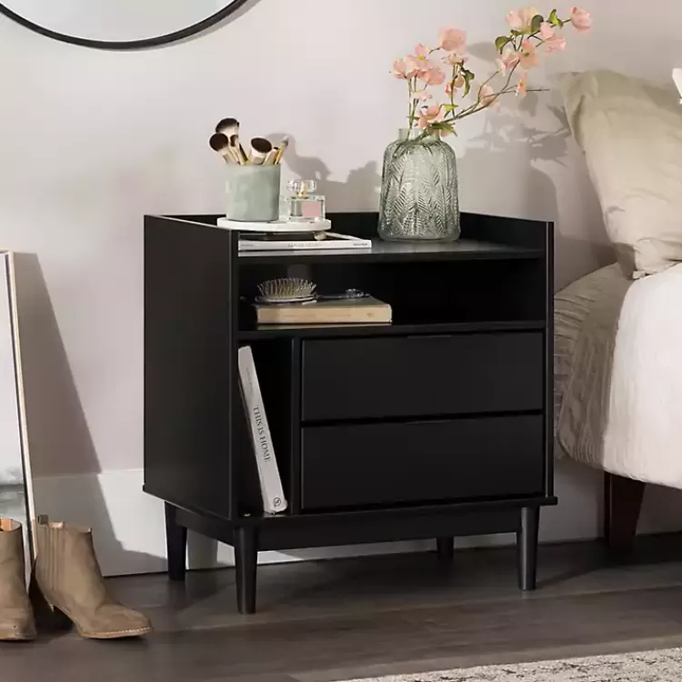 black_modern_frame_wood_nightstand_5.webp Modern Frame Wood Nightstand>Kirklands Home Cheap