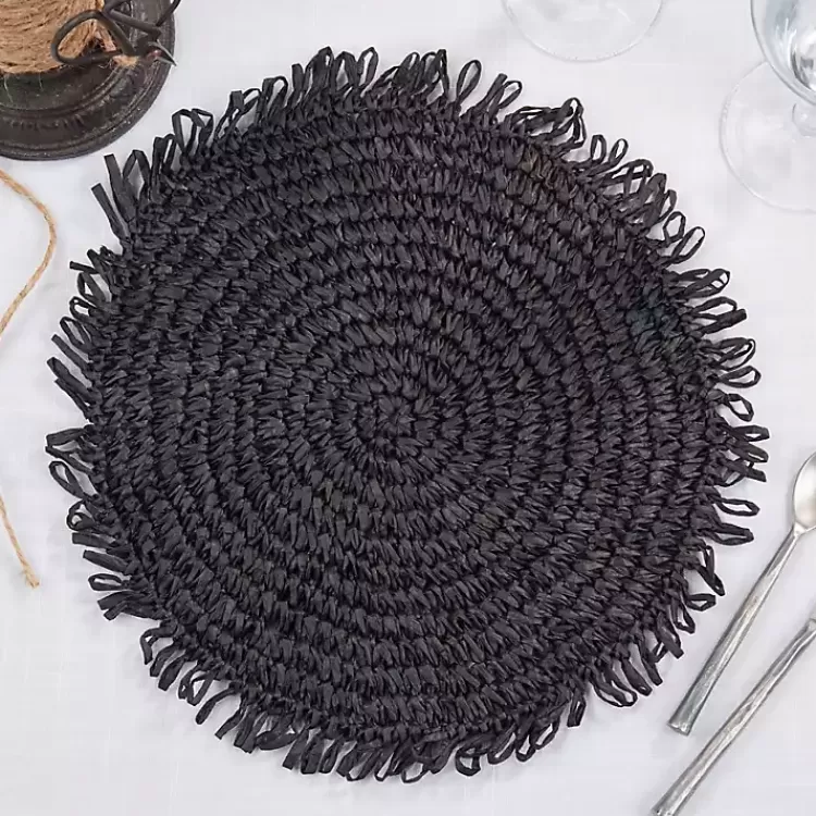 black_rustic_raffia_placemats_set_of__3.webp Rustic Raffia Placemats, Set of 4>Kirklands Home Shop