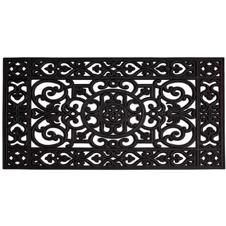 Scroll Border Rubber Doormat, 41x17 in.>Kirklands Home Store