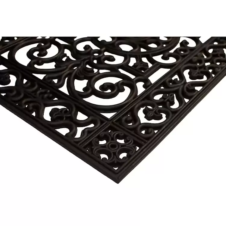 Scroll Border Rubber Doormat, 41x17 in.>Kirklands Home Store