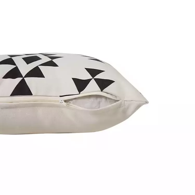 Black Southwestern Geometric Outdoor Pillow>Kirklands Home Flash Sale
