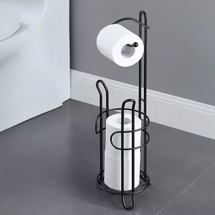 black_toilet_paper_storage_stand_2.webp Toilet Paper Storage Stand>Kirklands Home Outlet
