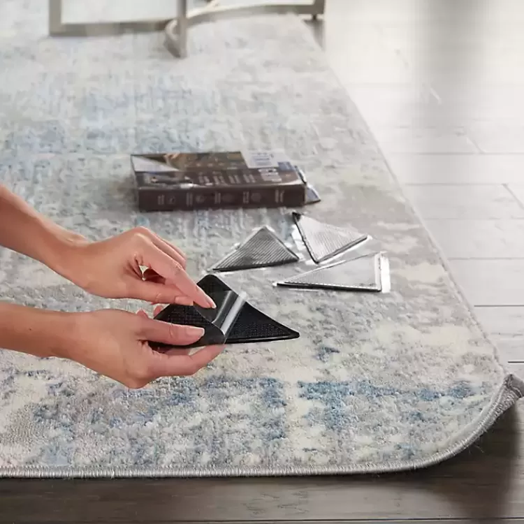 black_triangle_rug_grippers_set_of__2.webp Triangle Rug Grippers, Set of 8>Kirklands Home Best