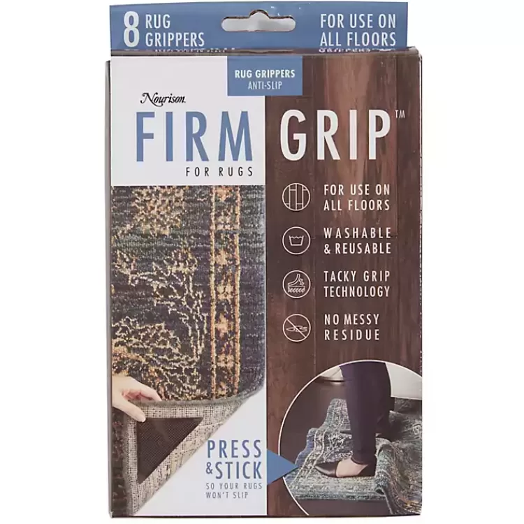 black_triangle_rug_grippers_set_of__8.webp Triangle Rug Grippers, Set of 8>Kirklands Home Best