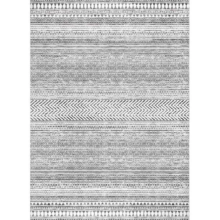 Black Tribal Geometric Washable Area Rug, 6x9>Kirklands Home Store