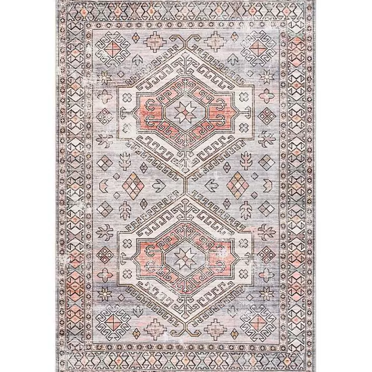Black Tribal Motif Washable Area Rug, 5x8>Kirklands Home Cheap