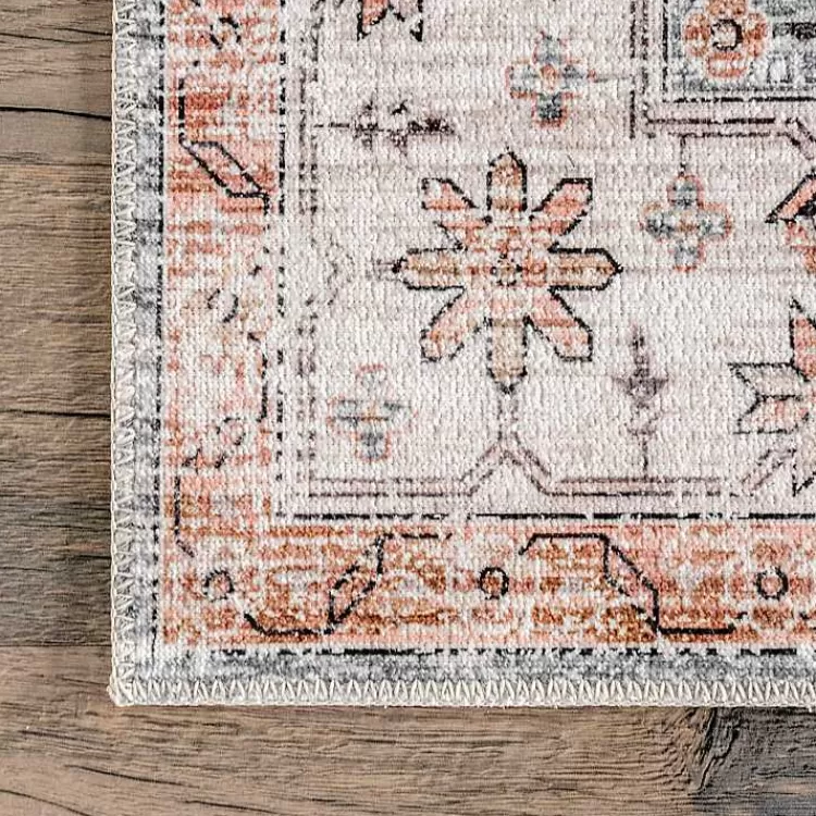 Black Vintage Motif Washable Area Rug, 8x10>Kirklands Home Shop