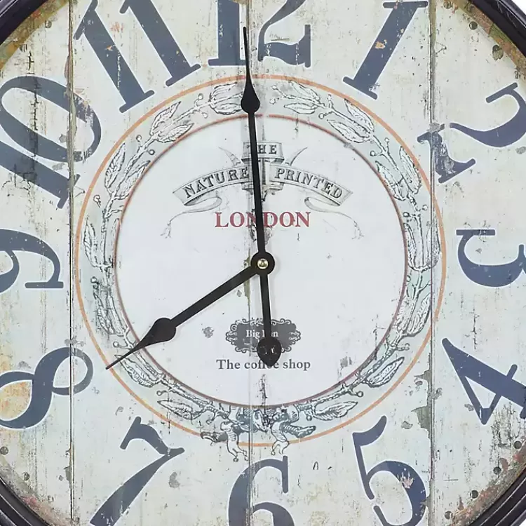 Black Vintage Pocket Watch Wall Clock>Kirklands Home Cheap