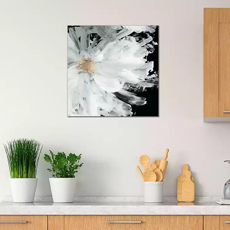 Black Wispy Peony Canvas Art Print>Kirklands Home New