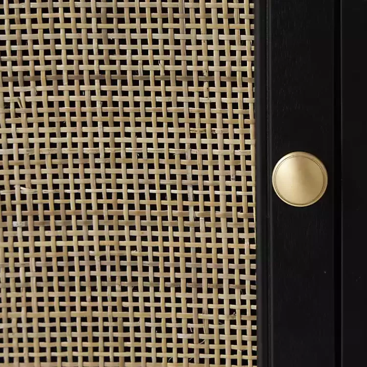 black_wood_and_natural_rattan_cabinet_5.webp Wood and Natural Rattan Cabinet>Kirklands Home Best Sale