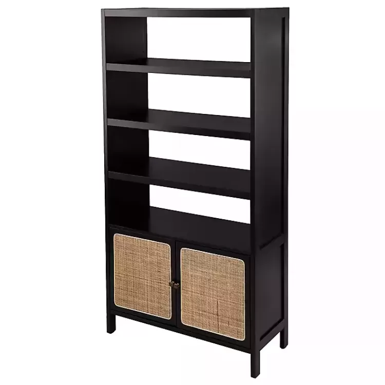 Wood Cane Doors Bookshelf>Kirklands Home Online