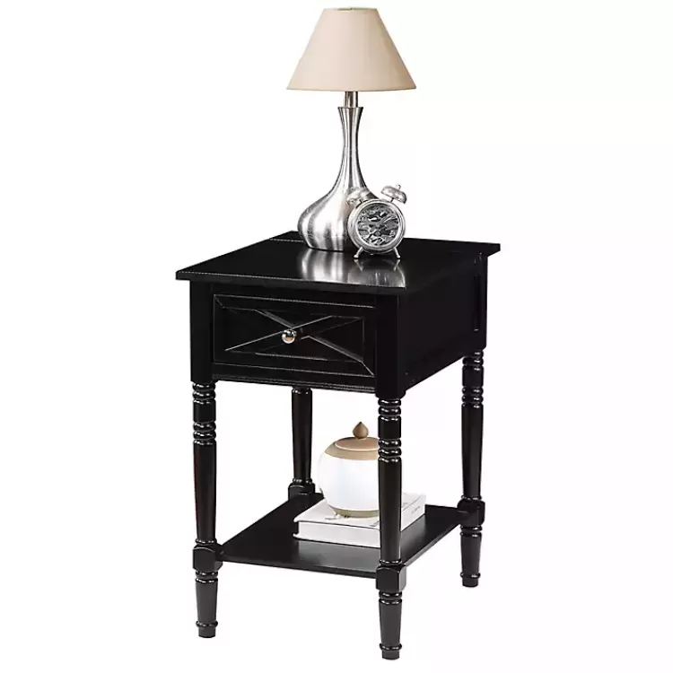 black_wood_charging_traditional_accent_table_2.webp Wood Charging Traditional Accent Table>Kirklands Home Hot