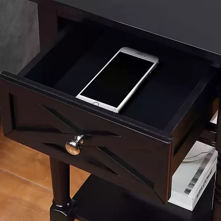 black_wood_charging_traditional_accent_table_3.webp Wood Charging Traditional Accent Table>Kirklands Home Hot