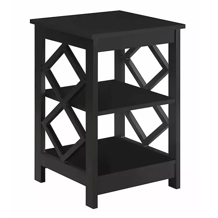 Wood Diamond 2-Tier Accent Table>Kirklands Home New