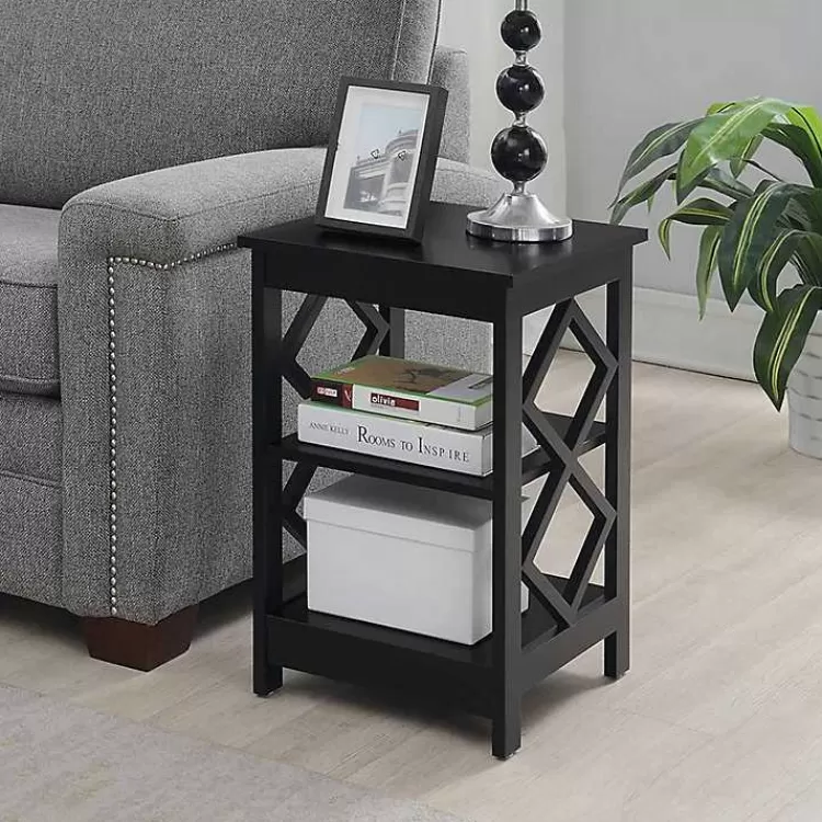 Wood Diamond 2-Tier Accent Table>Kirklands Home New