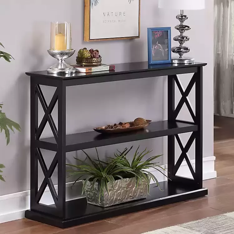 Wood Double X Sides Console Table>Kirklands Home Online